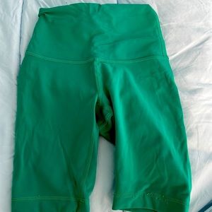 Teal LuLuLemon Biker Shorts